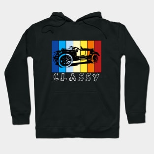 Ride in Style with our Old Retro Classy Car - A Kaleidoscope of Color! Hoodie